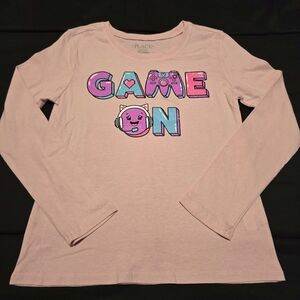 The Childrens‎ Place Girls Game On Long Sleeve Shirt Pink NWOT Size Small 5/6